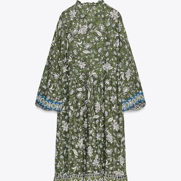 Zara PRINTED MIDI DRESS - Picture 3 of 8